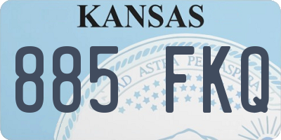 KS license plate 885FKQ