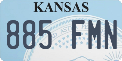 KS license plate 885FMN