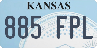 KS license plate 885FPL