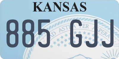 KS license plate 885GJJ