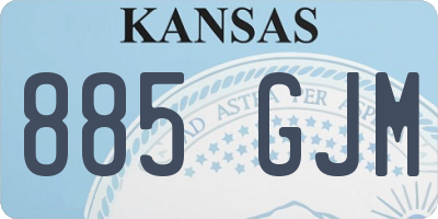 KS license plate 885GJM