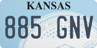 KS license plate 885GNV