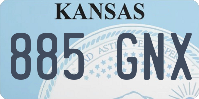 KS license plate 885GNX