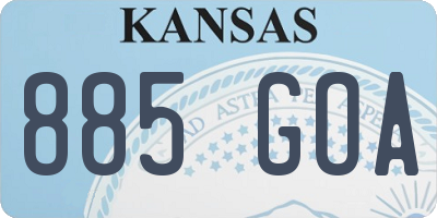 KS license plate 885GOA