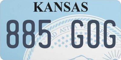 KS license plate 885GOG