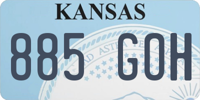 KS license plate 885GOH