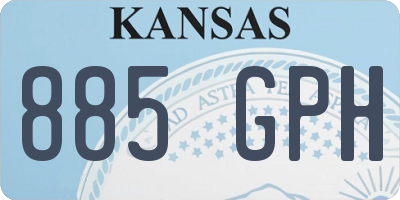 KS license plate 885GPH