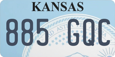 KS license plate 885GQC