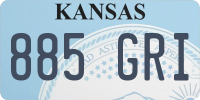 KS license plate 885GRI