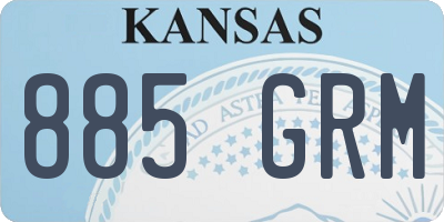 KS license plate 885GRM