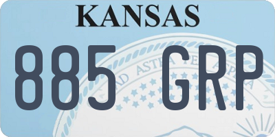 KS license plate 885GRP