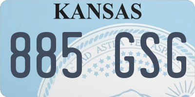 KS license plate 885GSG