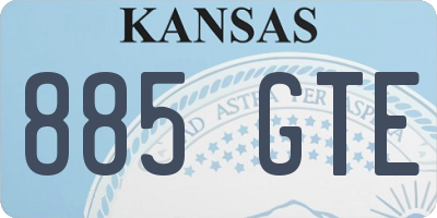 KS license plate 885GTE