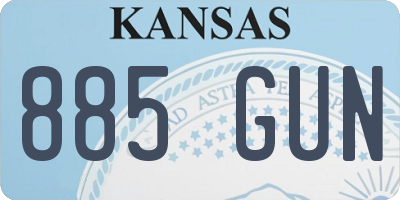 KS license plate 885GUN