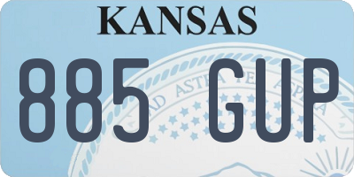 KS license plate 885GUP