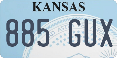 KS license plate 885GUX