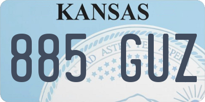 KS license plate 885GUZ
