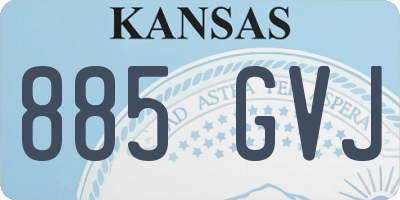 KS license plate 885GVJ