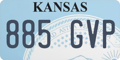 KS license plate 885GVP