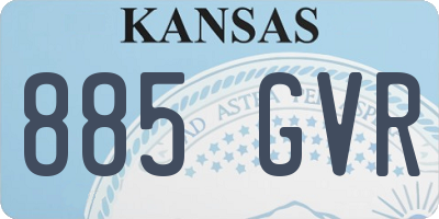 KS license plate 885GVR