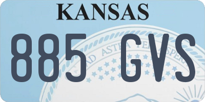 KS license plate 885GVS