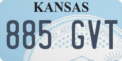 KS license plate 885GVT