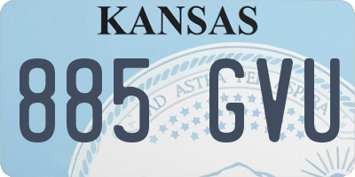 KS license plate 885GVU
