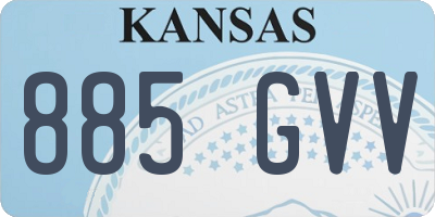 KS license plate 885GVV