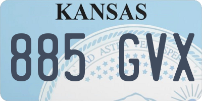 KS license plate 885GVX