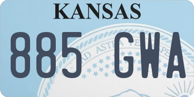 KS license plate 885GWA