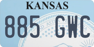 KS license plate 885GWC