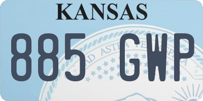 KS license plate 885GWP