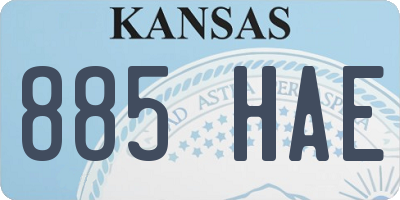 KS license plate 885HAE