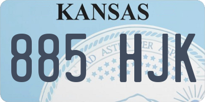 KS license plate 885HJK