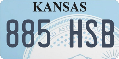 KS license plate 885HSB
