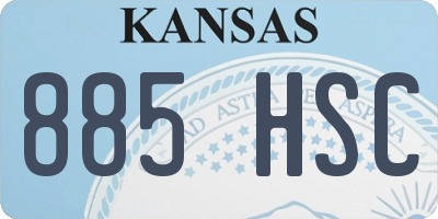 KS license plate 885HSC