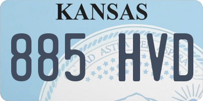 KS license plate 885HVD
