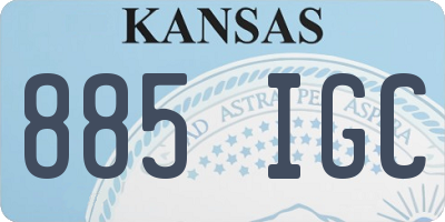 KS license plate 885IGC