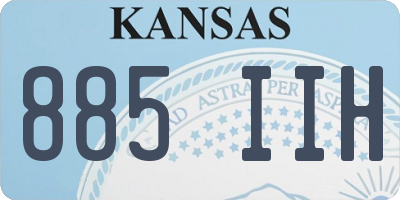 KS license plate 885IIH