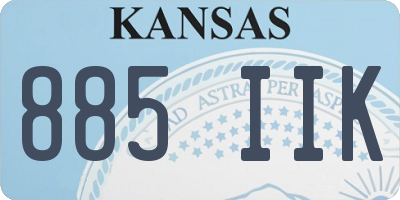 KS license plate 885IIK