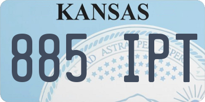 KS license plate 885IPT