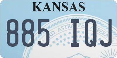 KS license plate 885IQJ
