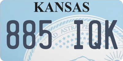 KS license plate 885IQK