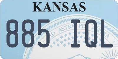 KS license plate 885IQL