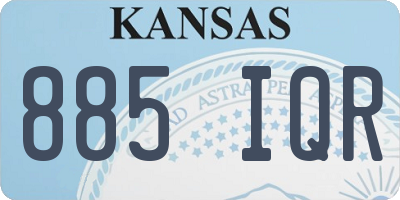 KS license plate 885IQR