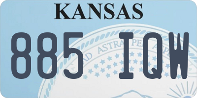 KS license plate 885IQW