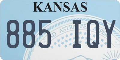 KS license plate 885IQY
