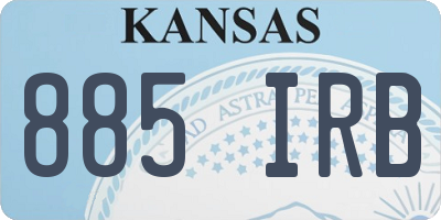KS license plate 885IRB