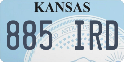 KS license plate 885IRD