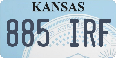 KS license plate 885IRF